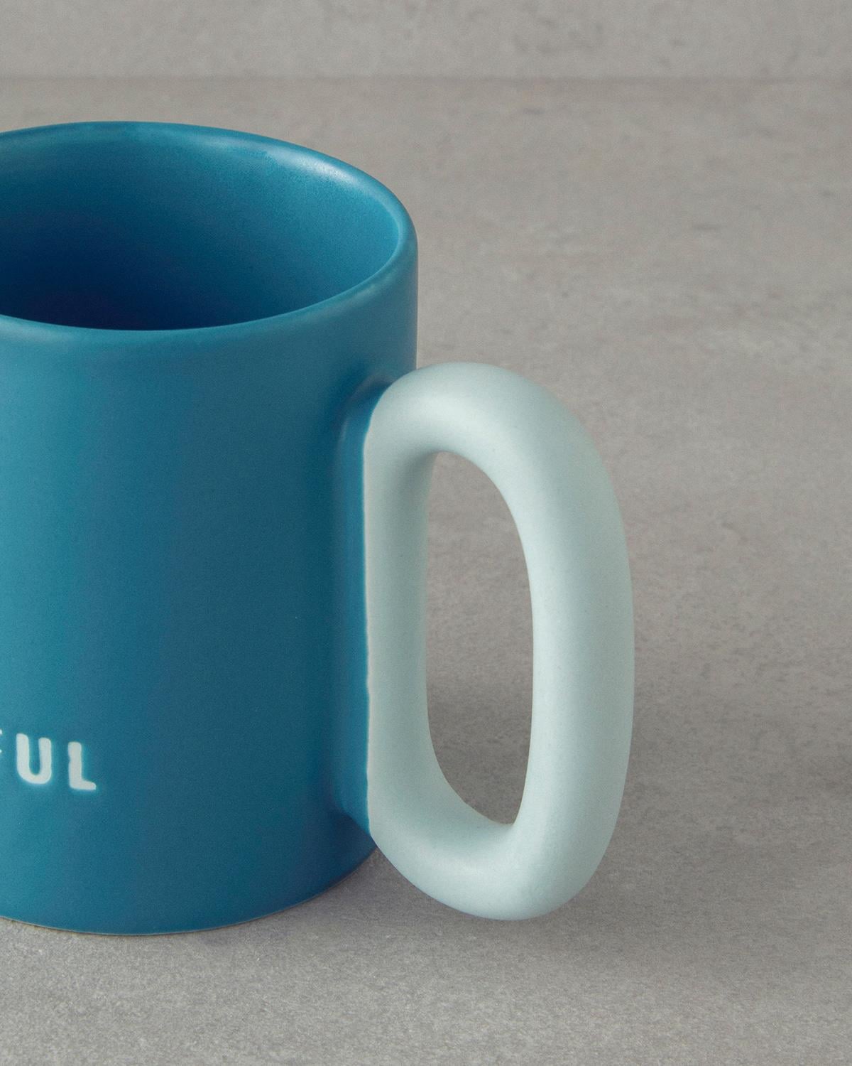 Peaceful New Bone China Kupa Turkuaz