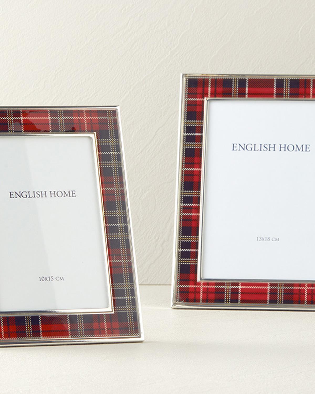 Plaid Çerçeve Bordo