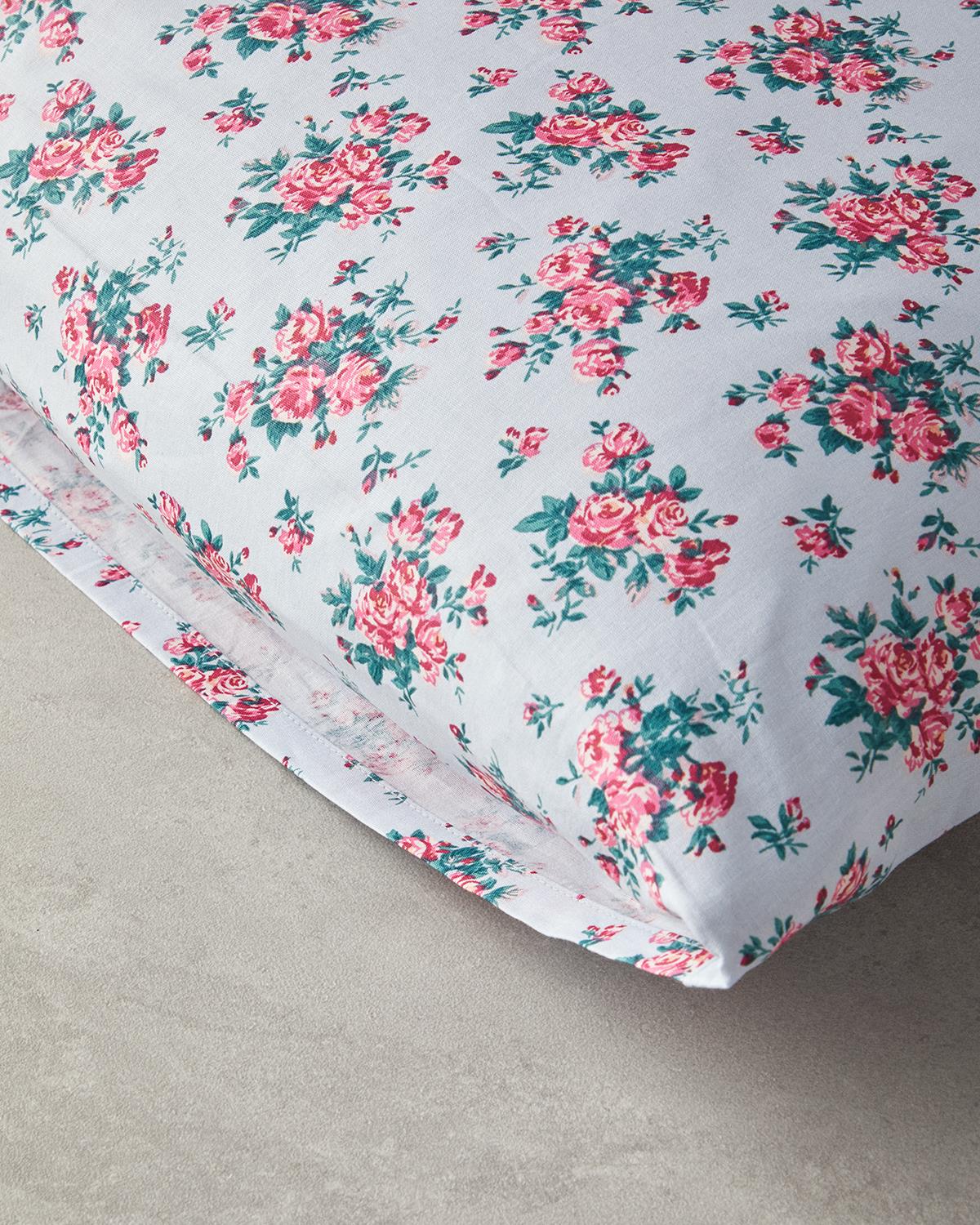 Rose Harmony 2'Li Yastık Kılıfı Mavi