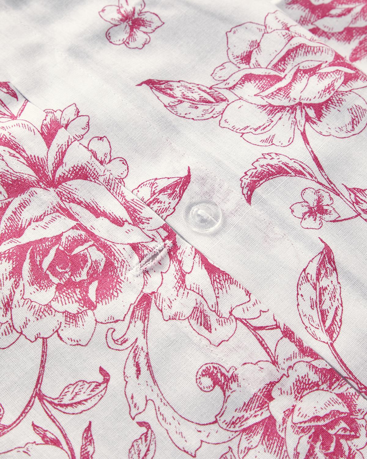 Rosey Violen King Size Nevresim Takımı Pembe