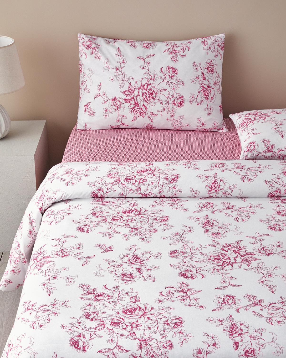Rosey Violen Tek Kişilik Nevresim Takımı Pembe