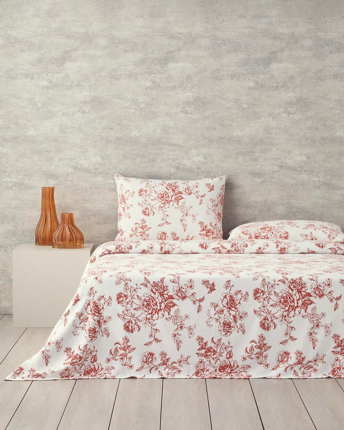 Rosey Violen Tek Kişilik Pike Takımı Turuncu