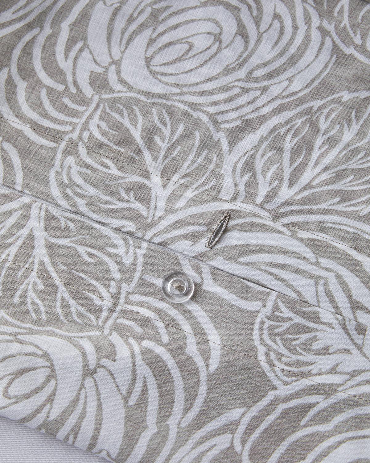 Shabby Rose Krep King Size Nevresim Takımı 240x220 cm Taş Rengi