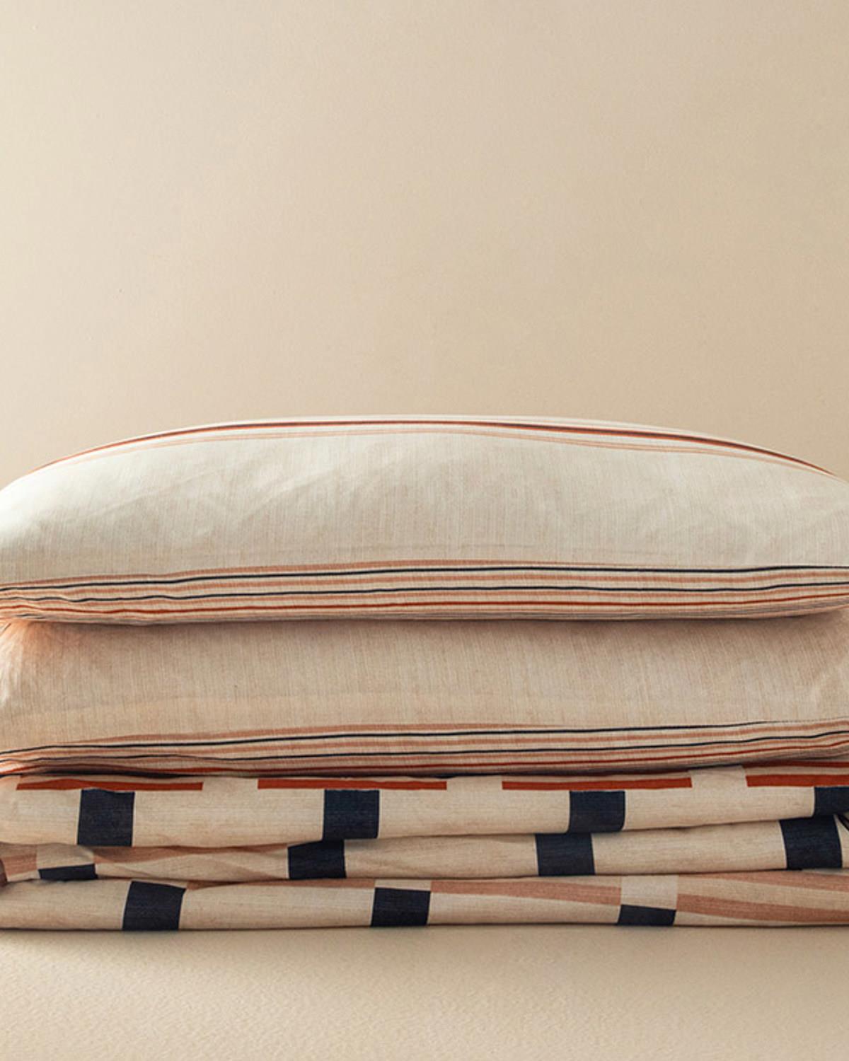 Timeline Dijital Baskılı Soft Cotton Çift Kişilik Nevresim Seti Terracotta