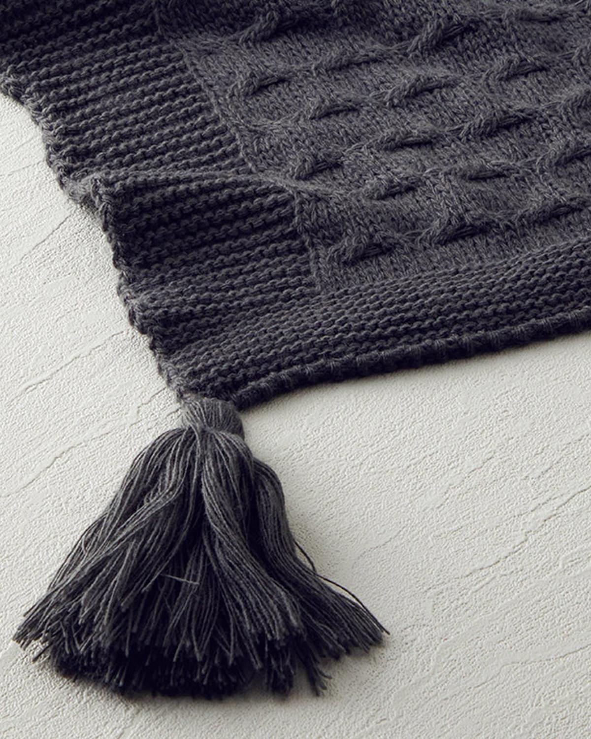 Velvety Triko Koltuk Şalı Antrasit