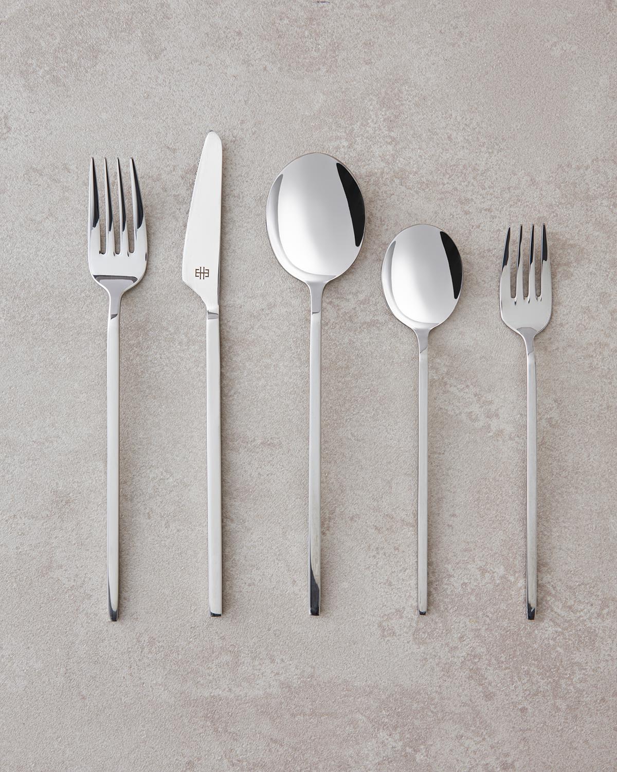 Wanda 18/10 Paslanmaz Çelik Çatal Kaşık Bıçak Tk. 30 Parça 6 Kişilik Silver