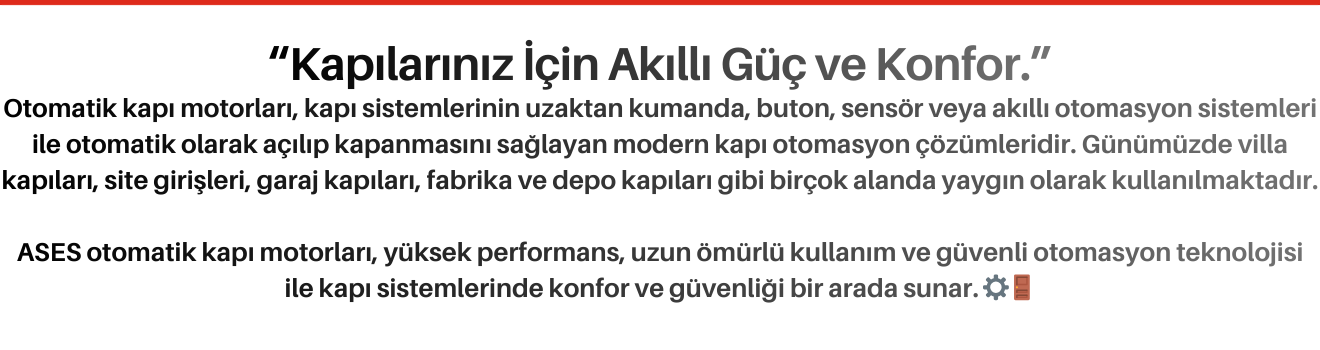 Kapı Motorları