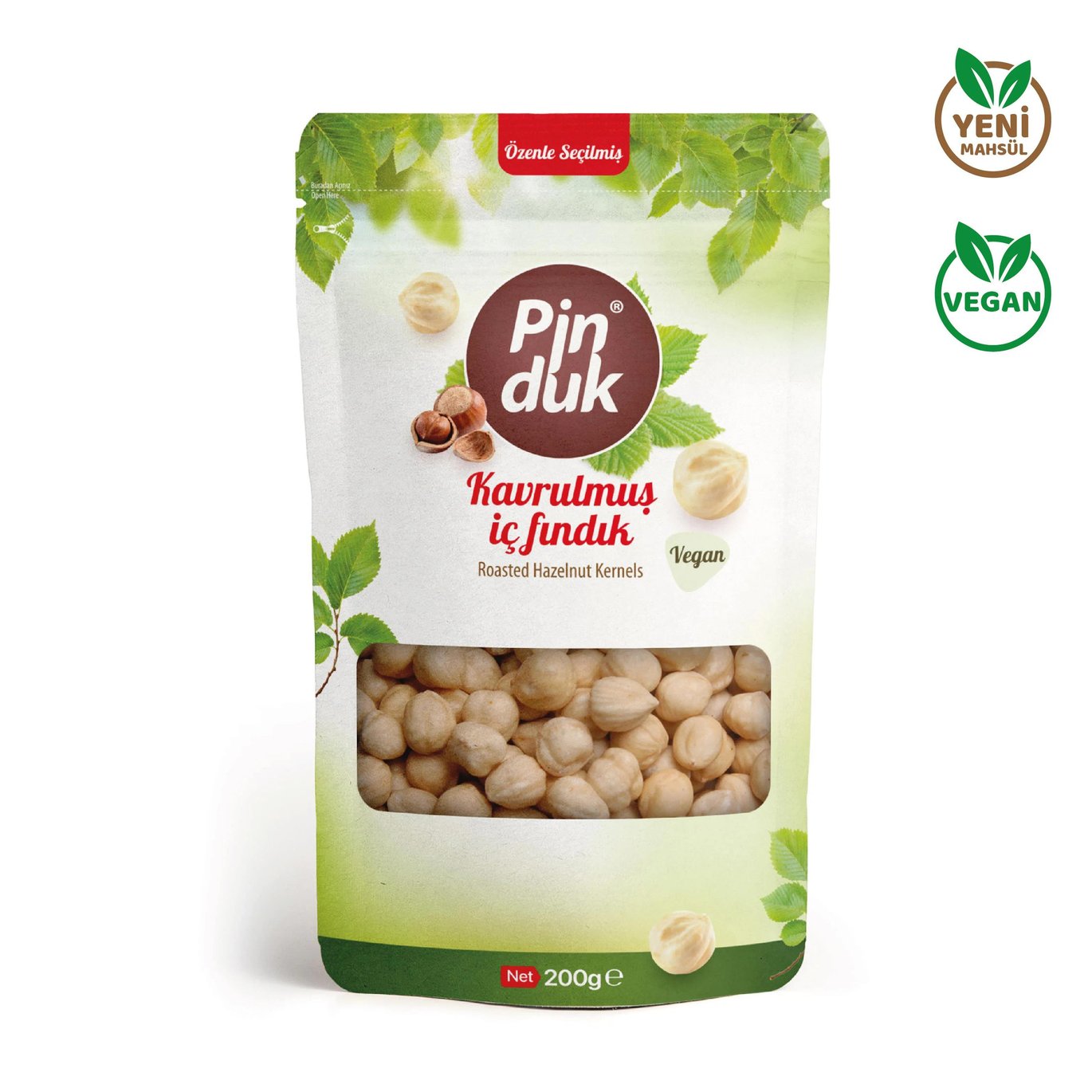 PİNDUK 200 GR DOYPACK KAVRULMUŞ İÇ FINDIK