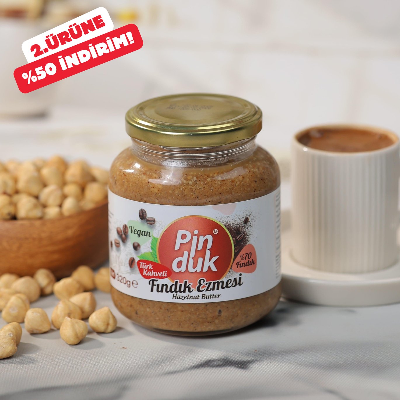 Türk Kahveli Fındık Ezmesi 320 gr