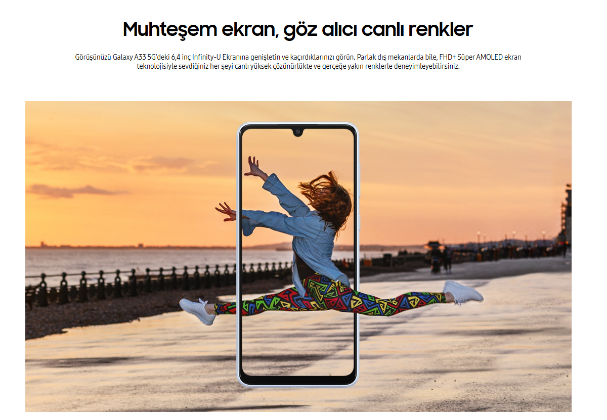 Yenilenmiş Samsung Galaxy A33 Tasarım