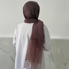 Locella İpeksi Tül Jakar Şal Moka JSK0217
