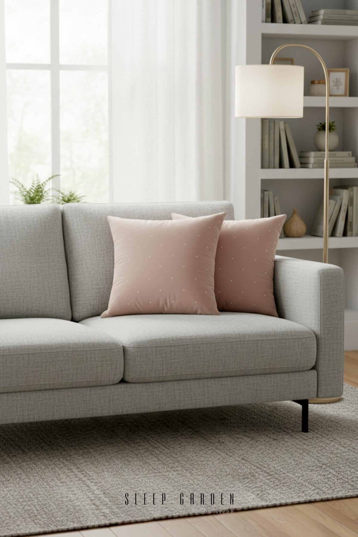Sleep Garden Erguvan Serisi Kadife Pudra Taşlı Dekoratif Kırlent 45x45 2'liSleep Garden Erguvan Serisi Kadife Pudra Taşlı Dekoratif Kırlent 45x45 2'liSleep Garden