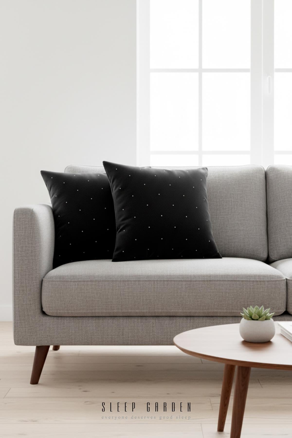 Sleep Garden Erguvan Serisi Kadife Siyah Taşlı Dekoratif Kırlent 45x45 2'liSleep Garden Erguvan Serisi Kadife Siyah Taşlı Dekoratif Kırlent 45x45 2'liSleep Garden
