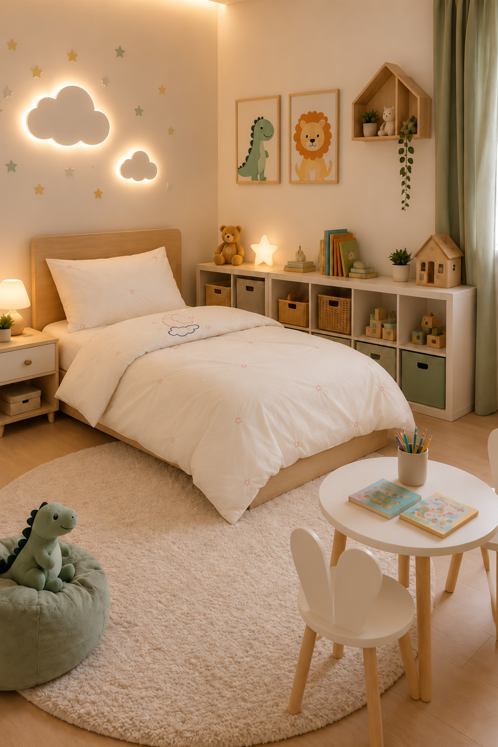 Sleep Garden Esen Bebek Nevresim Takımı Nakışlı %100 Pamuk Pembe Yıldız Desenli Sleep Garden