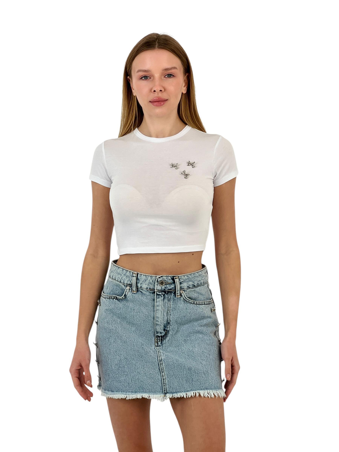 15637-12 TSHIRT FİYONK DÜĞME AKSESUARLI - 25Y01156371202 