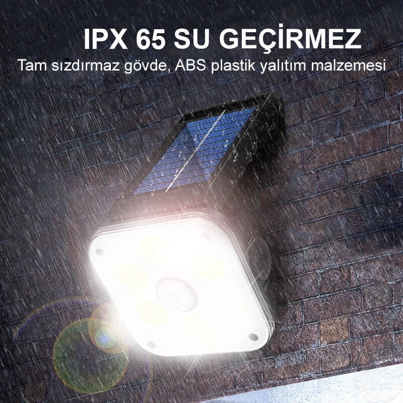 Powermaster LF-1750B 48 SMD Ledli 3 Modlu Sensörlü Solar Duvar Lambası İçerik