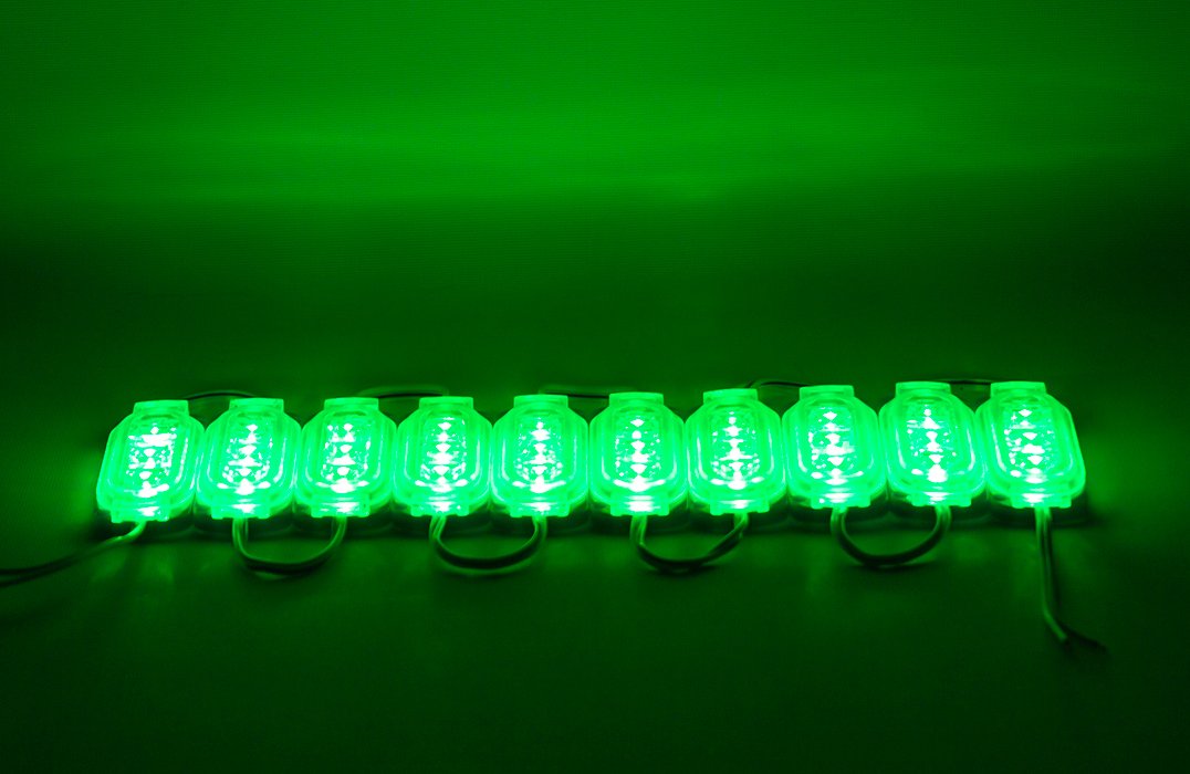 Powermaster 12 Volt 0.6 Watt Yeşil 2835 65 X 25 Mm IP65 120 Lümen 160 Derece Modül Led
