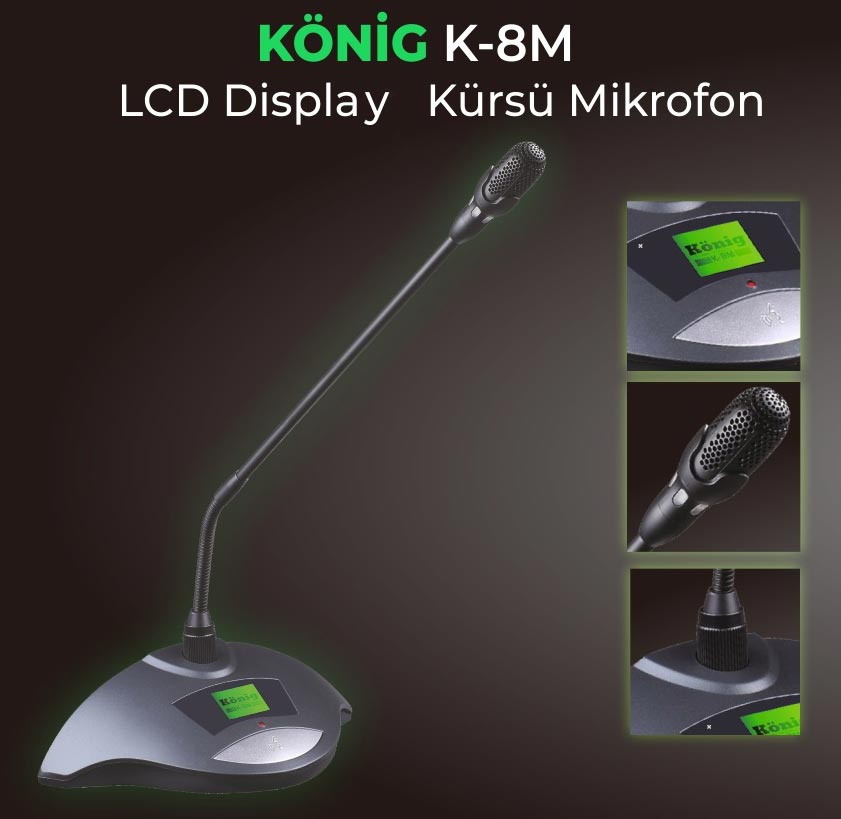 König K-8M 200 Ohm Kürsü Mikrofonu