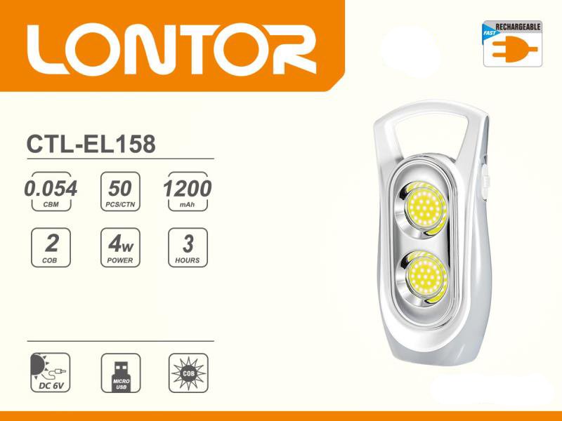 Lontor CTL-EL158 Cob ledli ışıldak fener