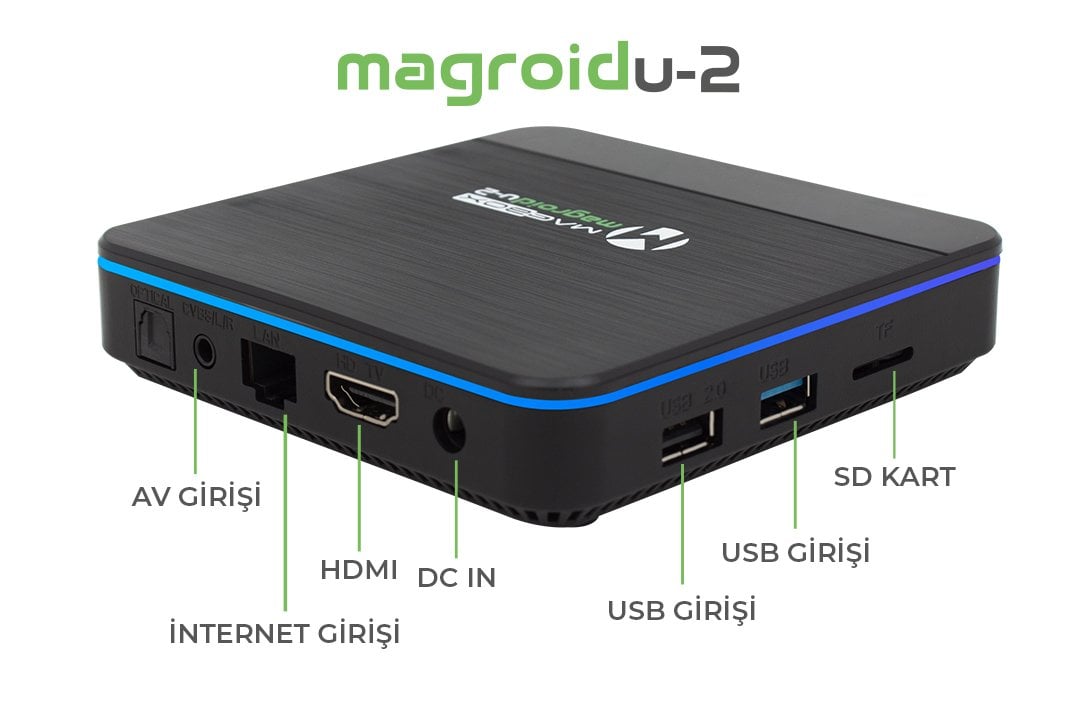 Magbox Magroid U2 4 GB Ram 32 GB HDD 4K Ip Tv Box (Android 9.1)