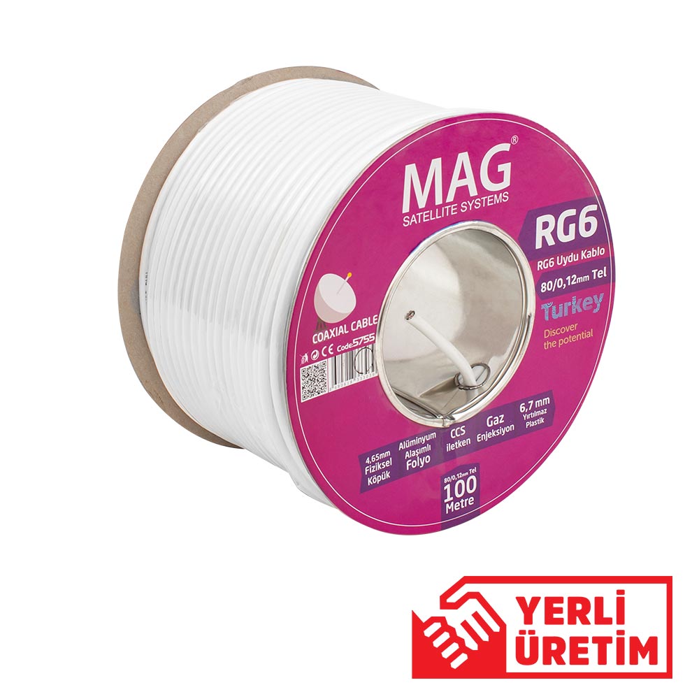 Mag RG6 100 Metre Anten Kablosu