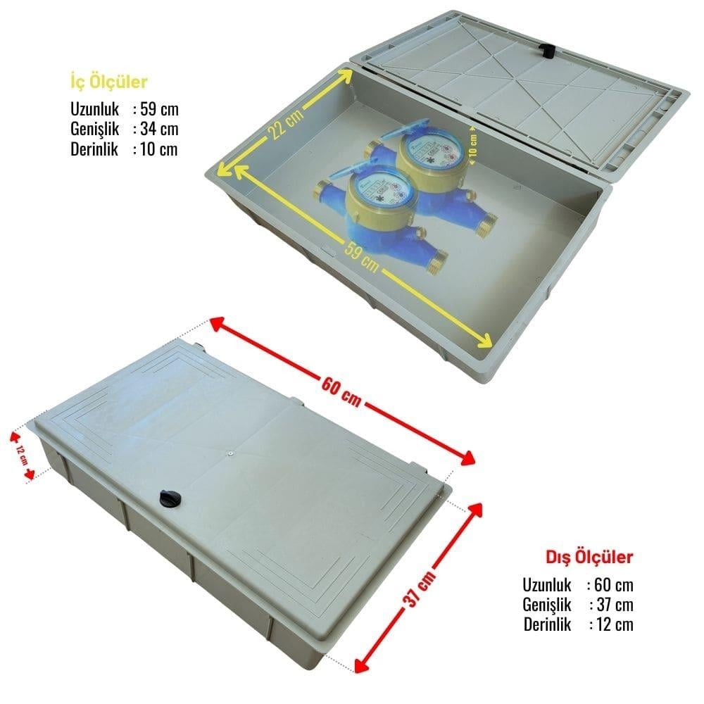 İkili Su Saati Koruma Panosu-Plastik Sayaç Kutusu