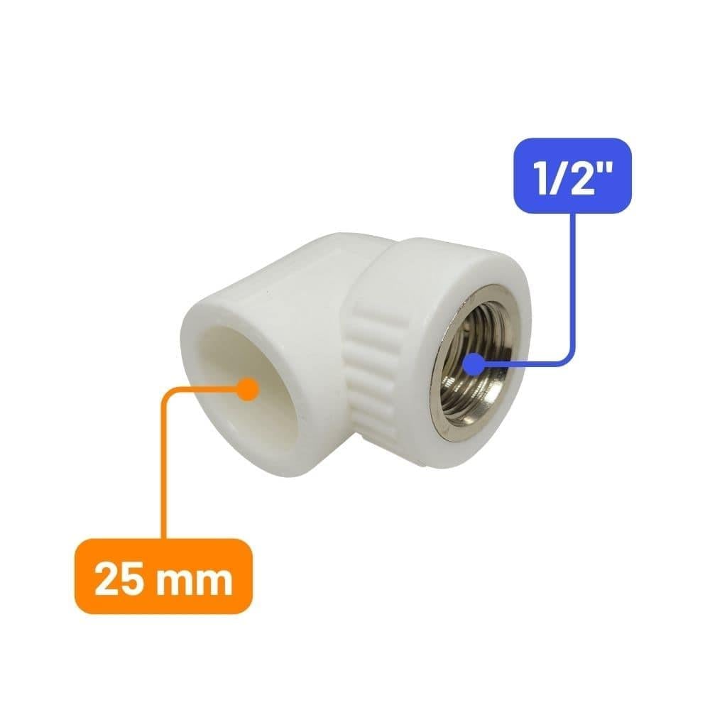 Kalde Dişi Dirsek 25x1/2 İç Dişli Dirsek