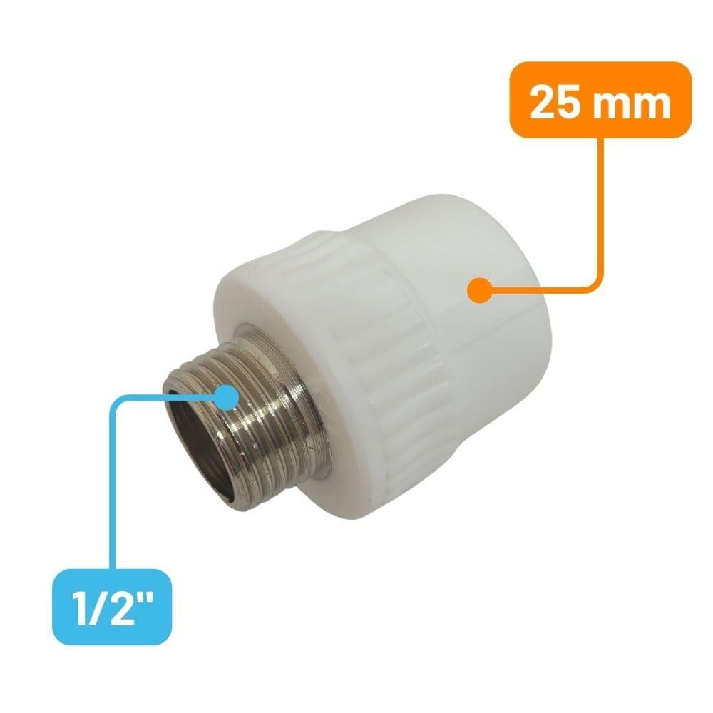 Kalde Erkek Nipel Ø25x1/2 Dış Dişli Rakor