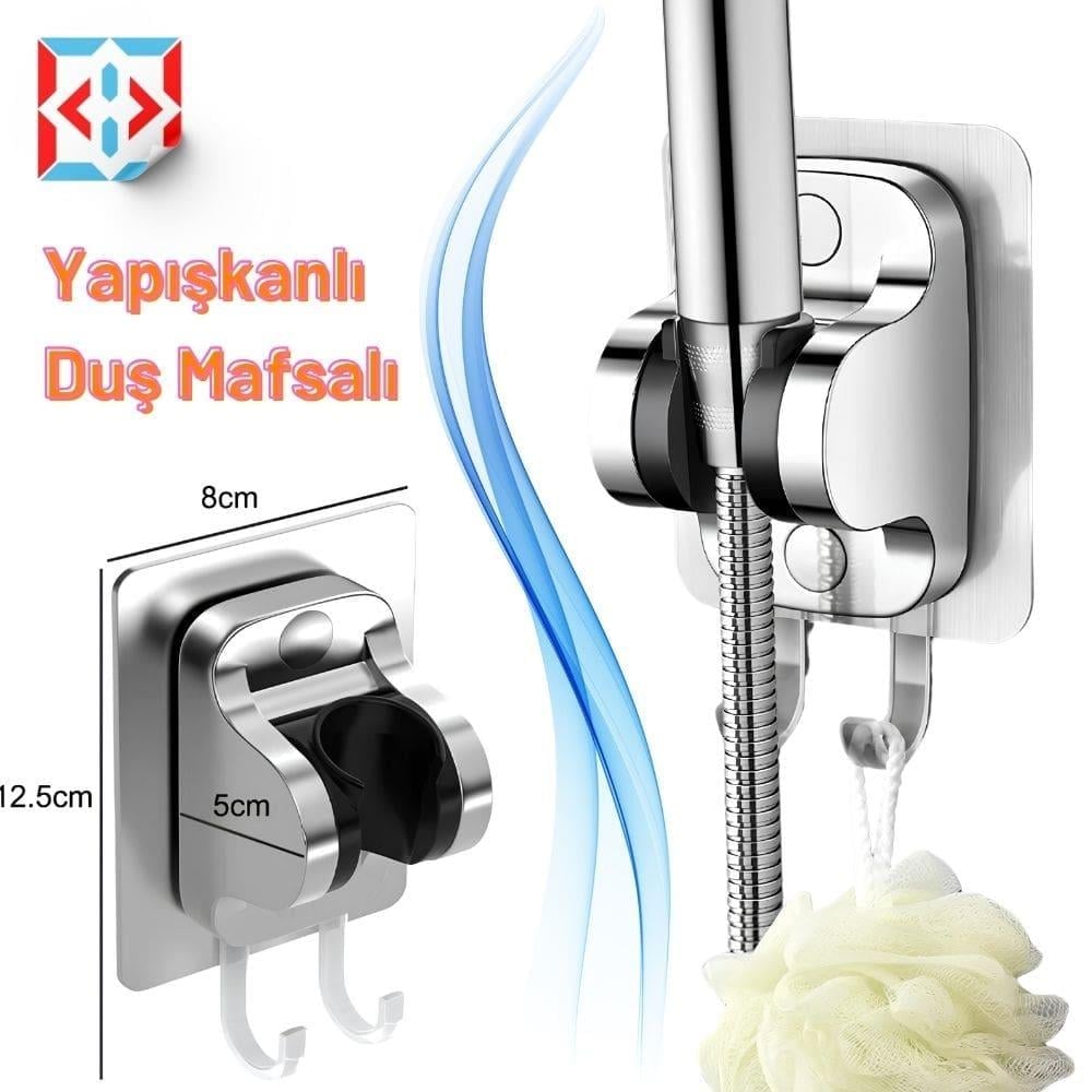 Krom Duş Başlığı Askısı Kendinden Yapışkanlı