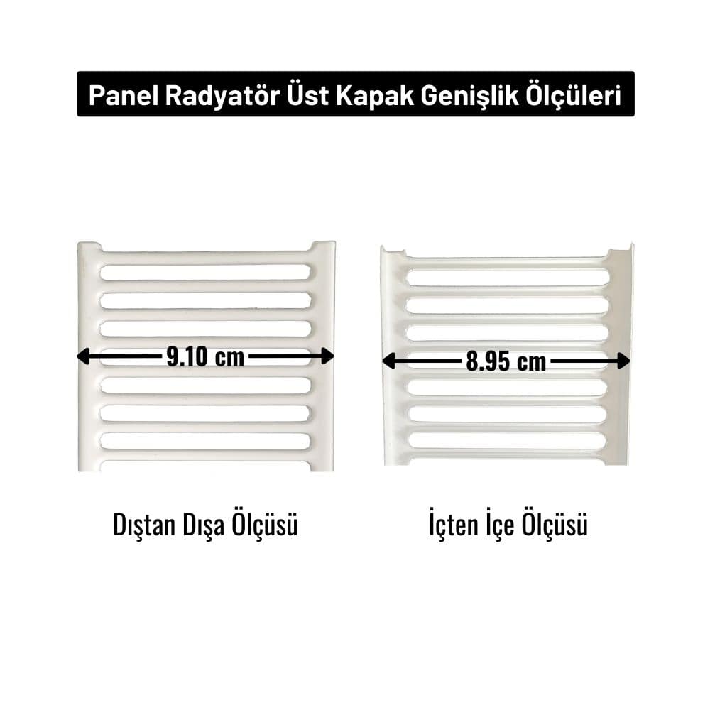 80 cm x 9 cm Panel Radyatör Üst Kapak Izgara Tip 22