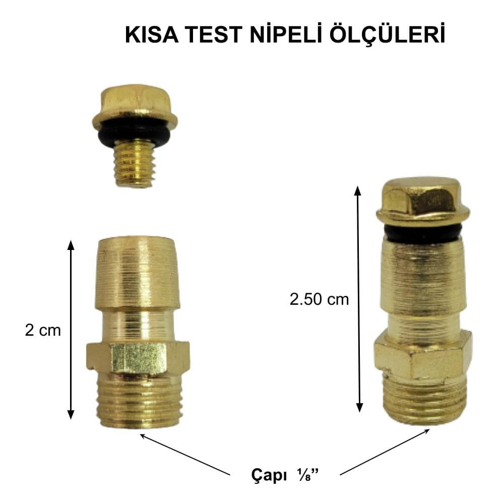 Kısa Tip Doğalgaz Test Nipeli