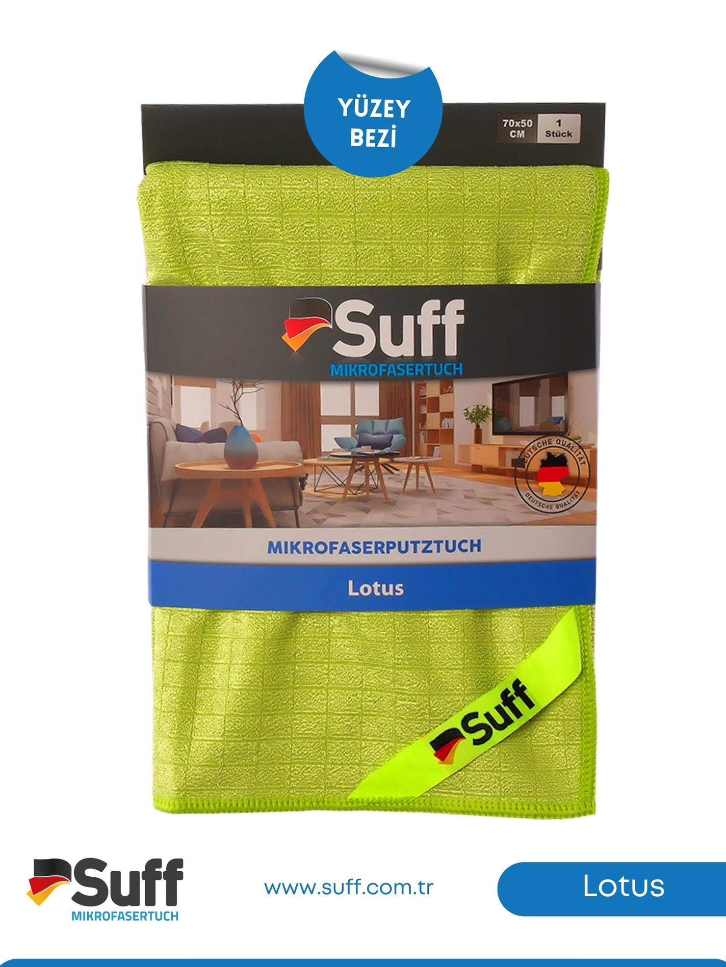 Suff Lotus Yüzey Temizlik Bezi Damalı 70x50 