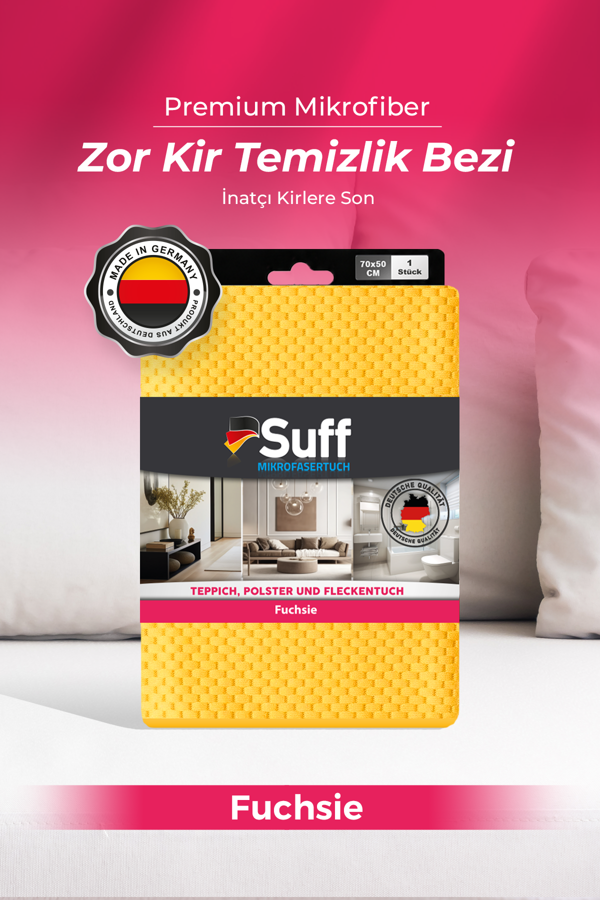 Suff Fuchsie Zor Kir Temizlik Bezi 70x50