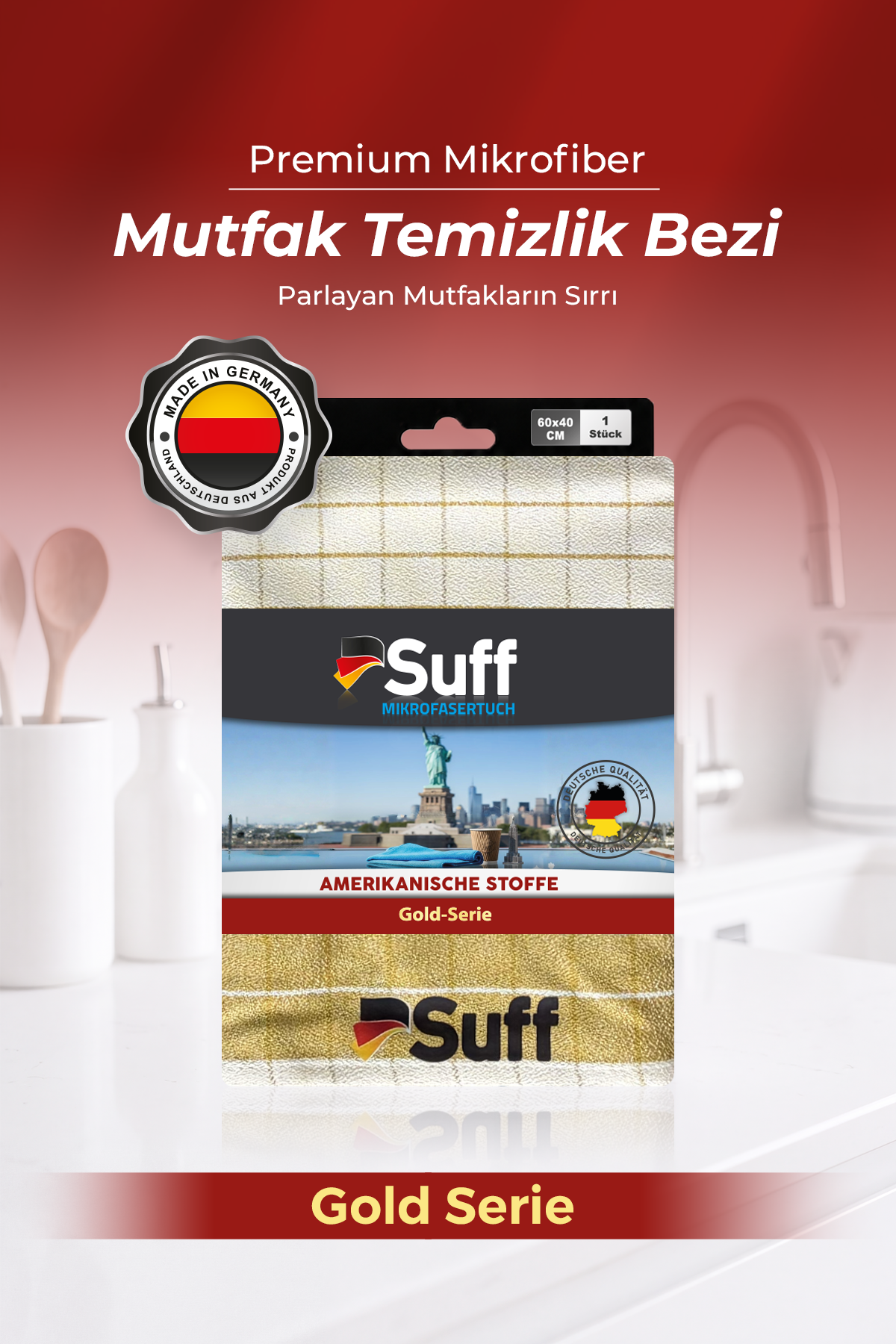 Suff Gold Mikrofiber Mutfak Bezi 60x40 cm