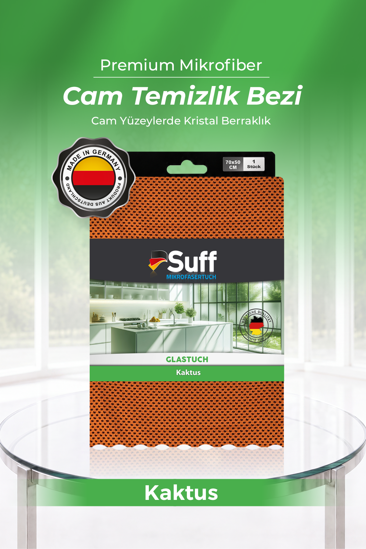 Suff Kaktus Cam Bezi  Lazer Kesim 70x50 