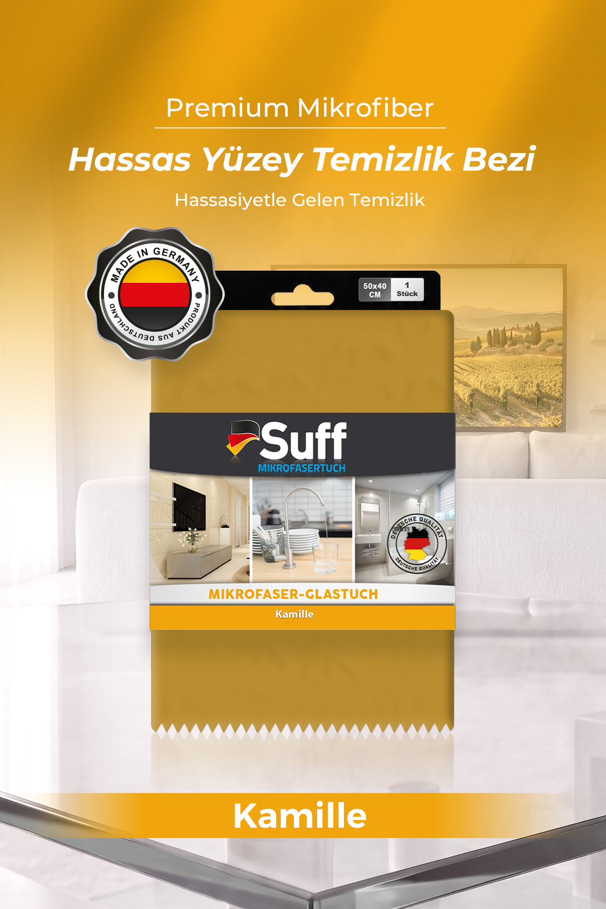 Suff Kamille Cam Temizlik Bezi 50x40 