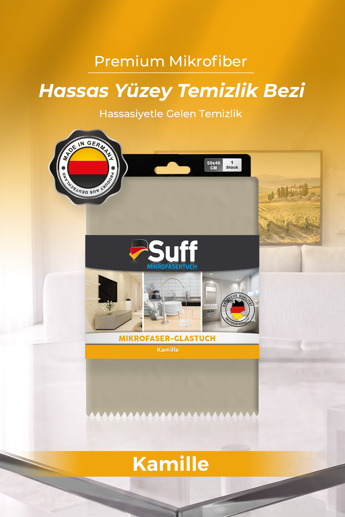Suff Kamille Cam Temizlik Bezi 50x40 