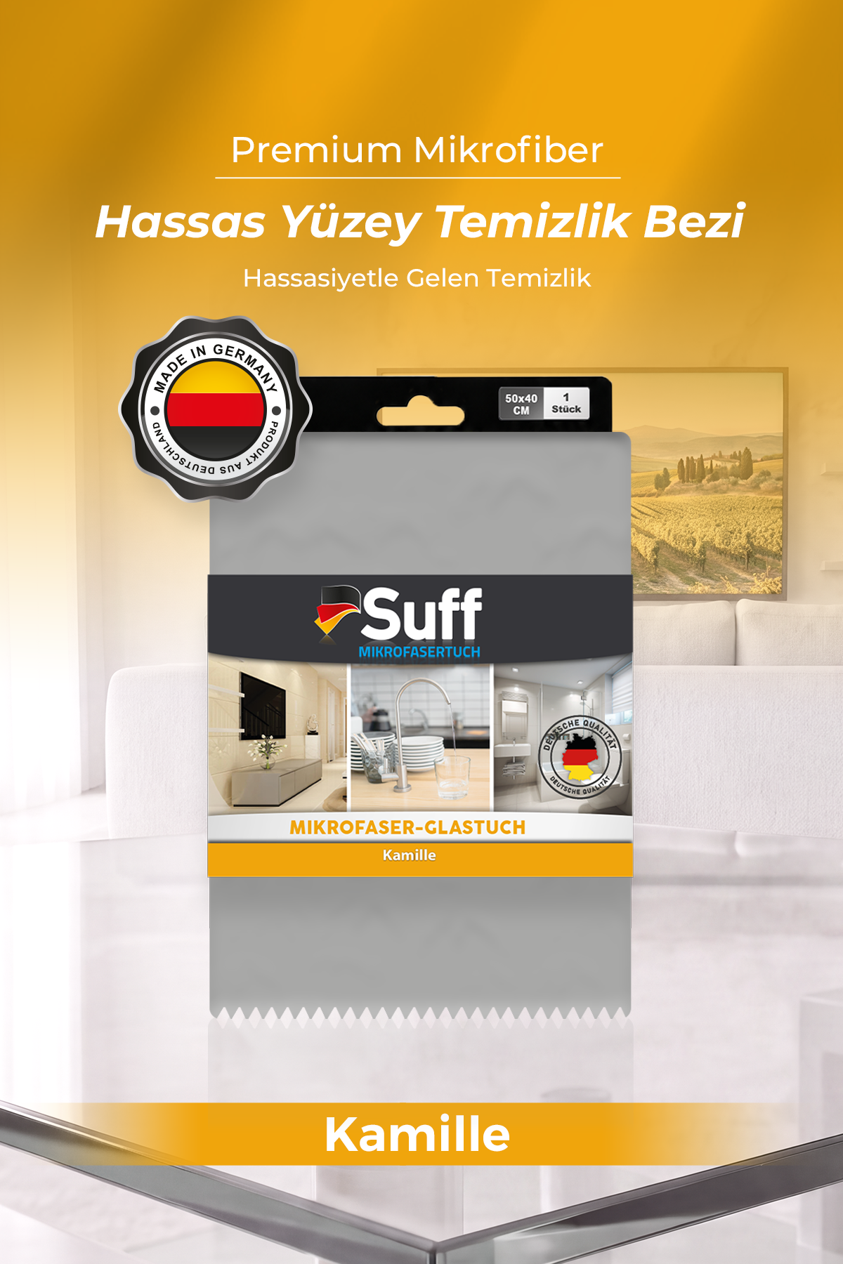 Suff Kamille Cam Temizlik Bezi 50x40 