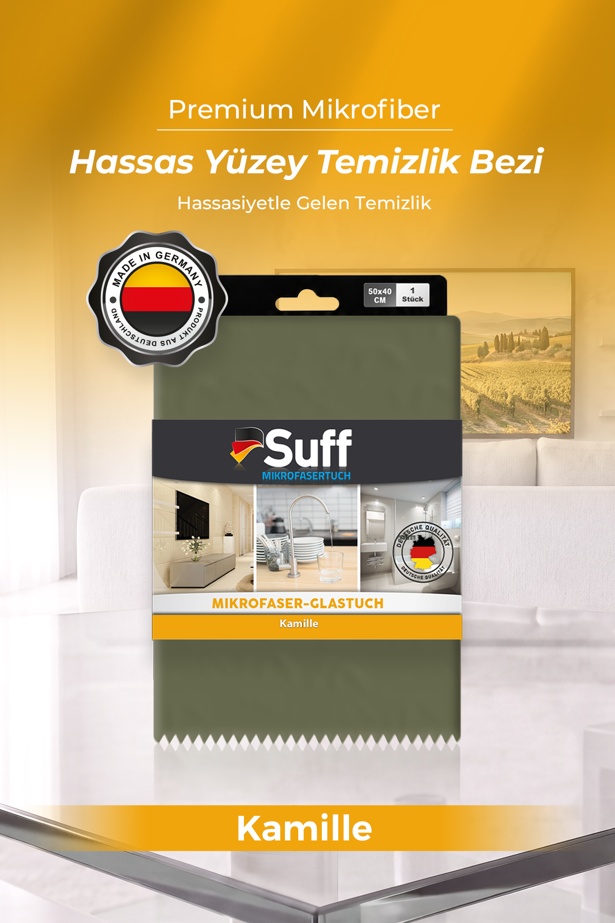 Suff Kamille Cam Temizlik Bezi 50x40 