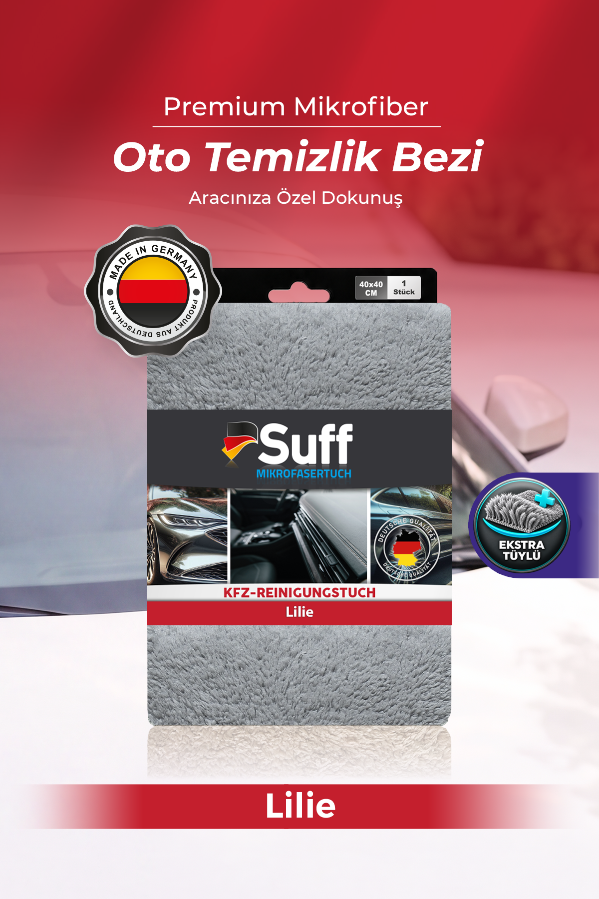 Suff Lilie Oto Temizlik Bezi 40x40 