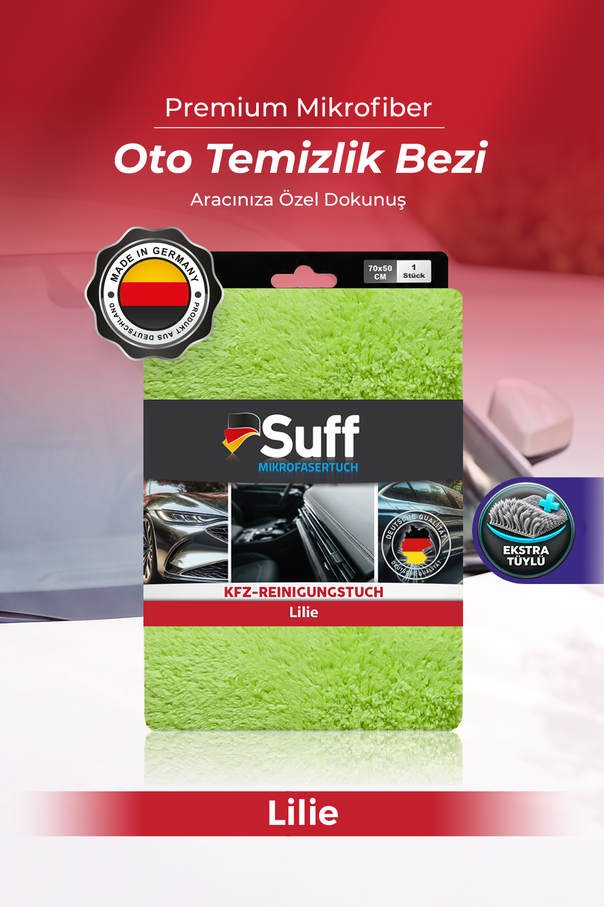Suff Lilie Oto Temizlik Bezi 70x50 