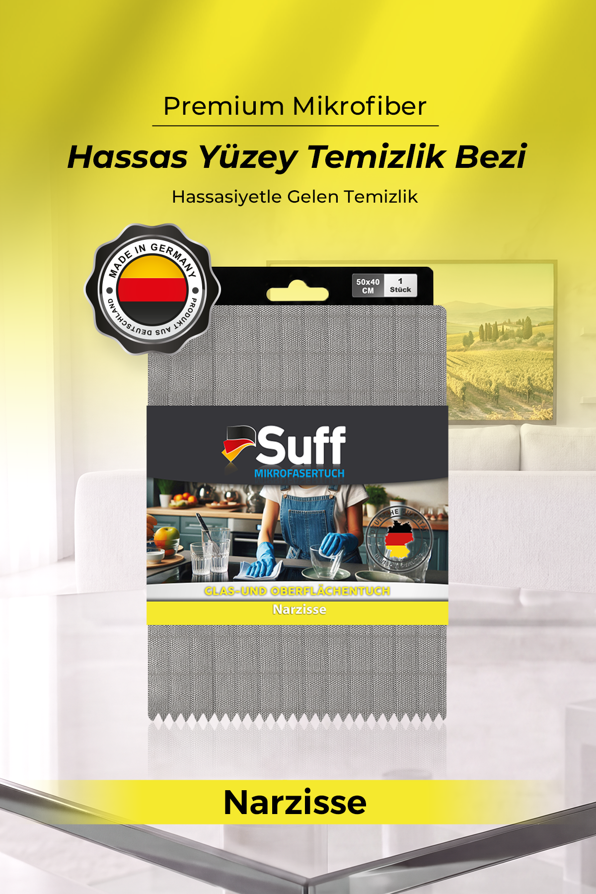 Suff Narzisse Hassas Yüzey Bezi 50x40