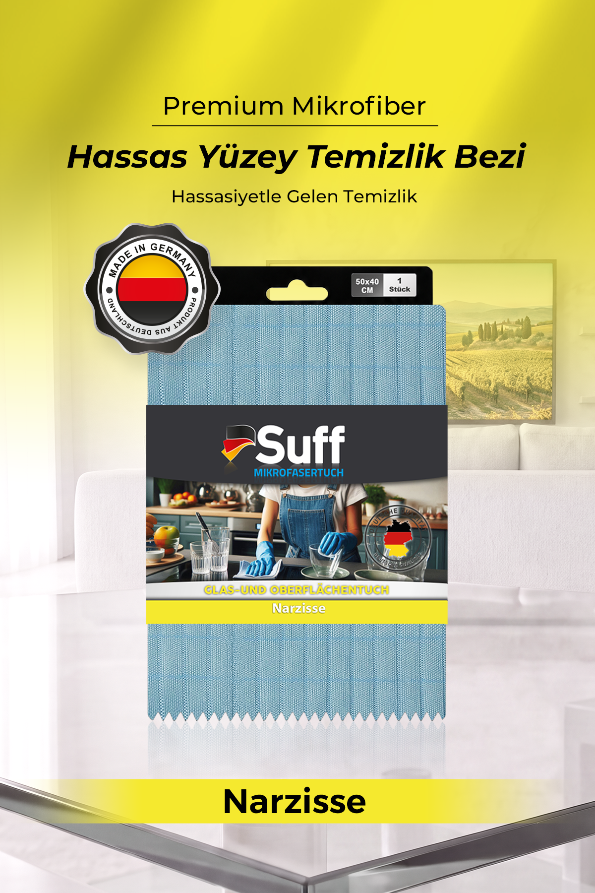 Suff Narzisse Hassas Yüzey Bezi 50x40