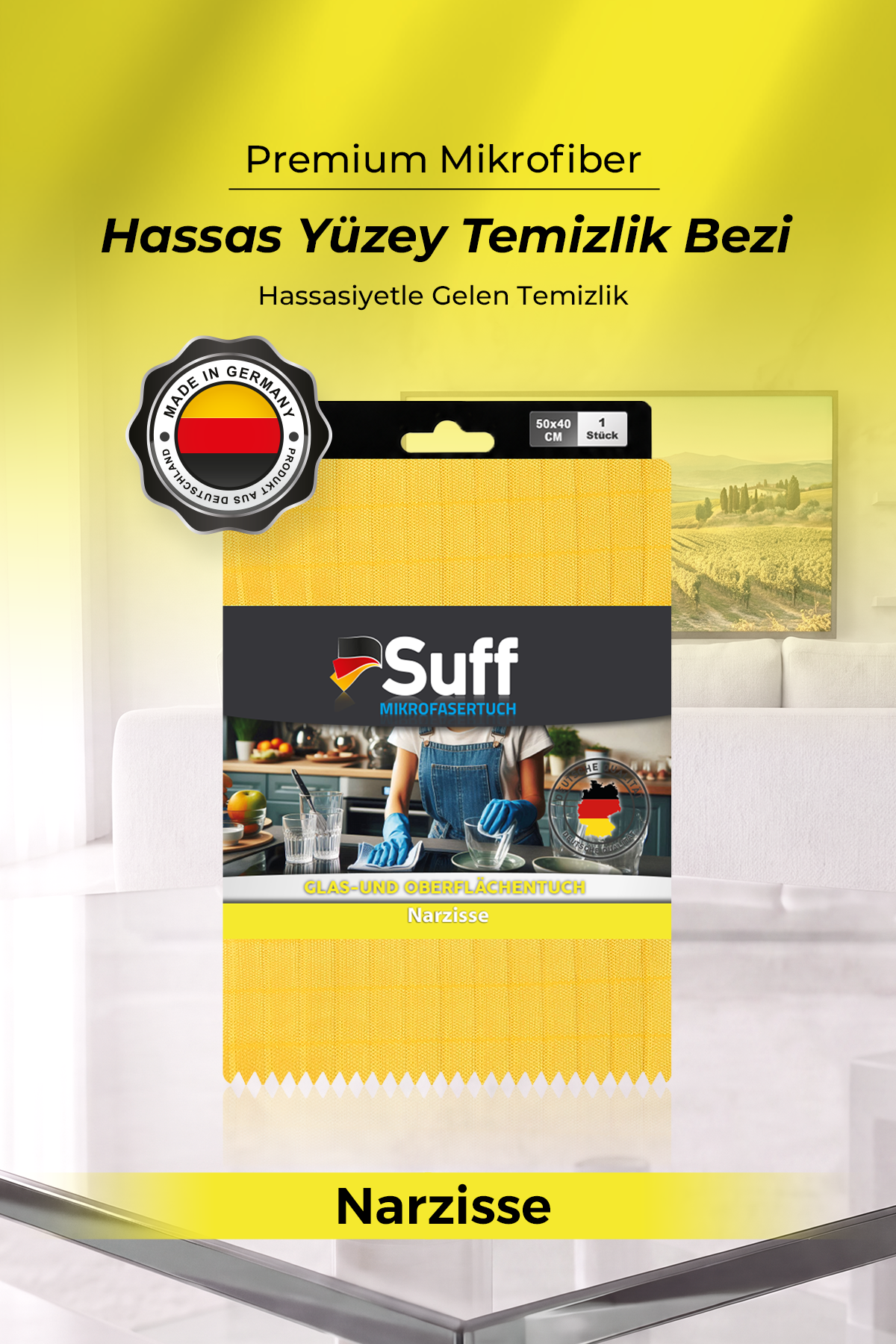 Suff Narzisse Hassas Yüzey Bezi 50x40