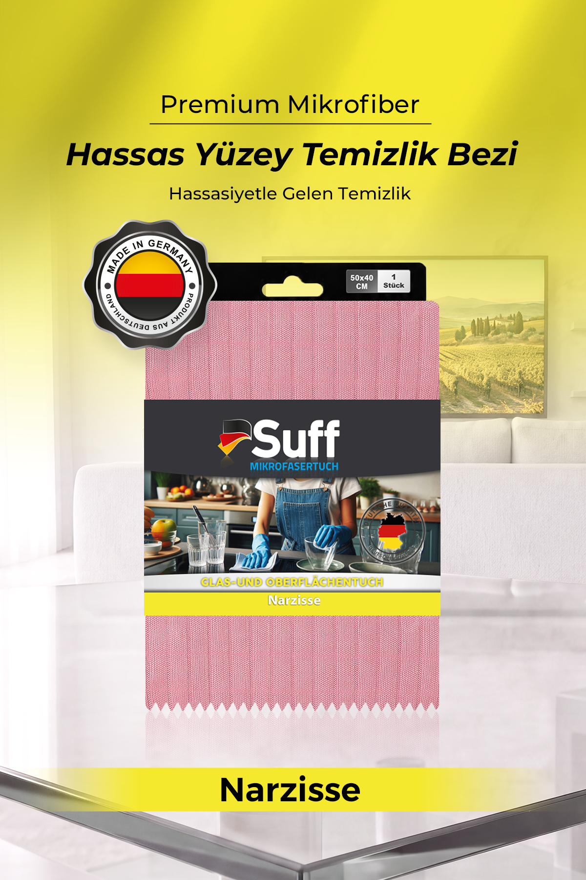Suff Narzisse Hassas Yüzey Bezi 50x40