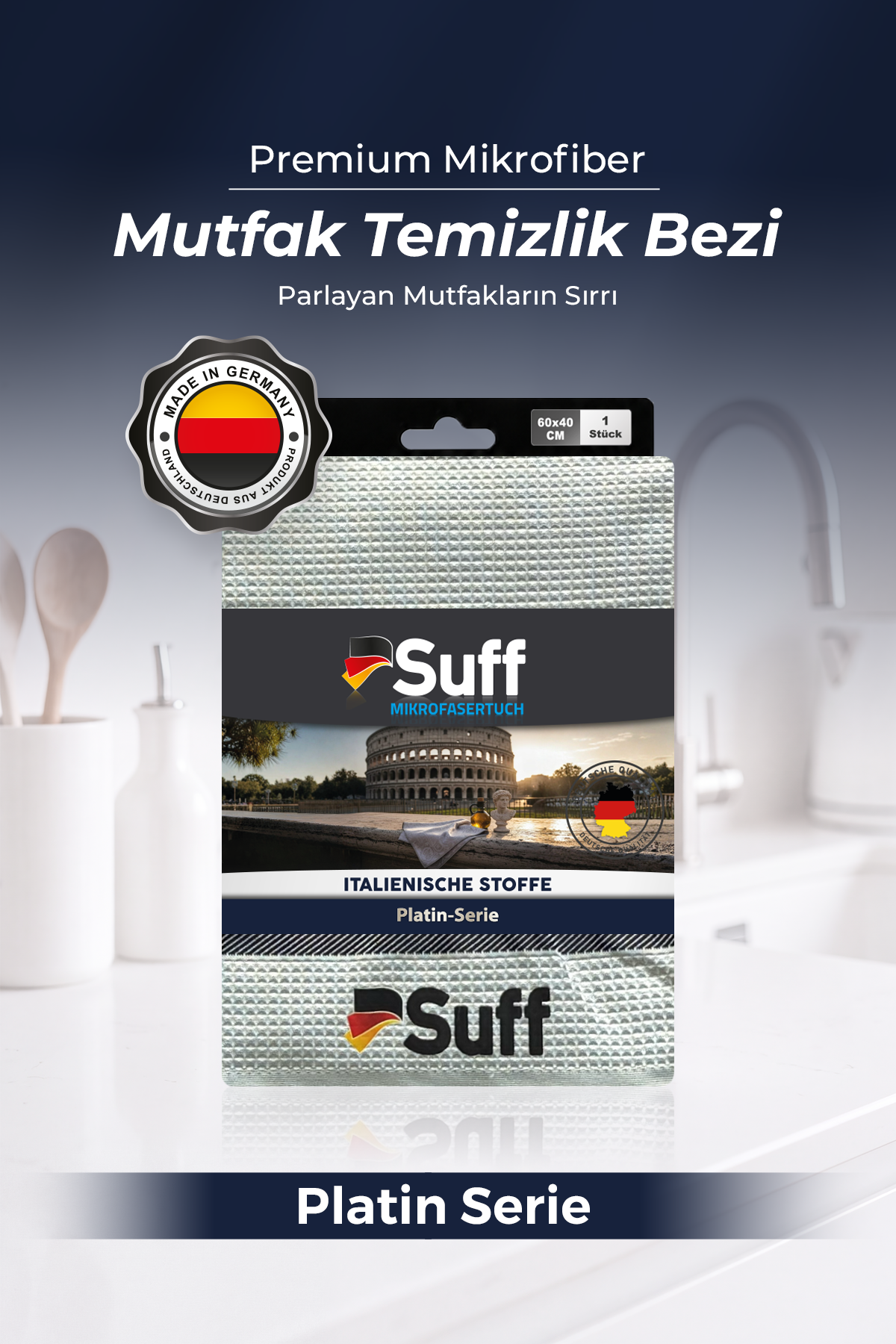 Suff Platin Mikrofiber Mutfak Bezi 60x40 cm