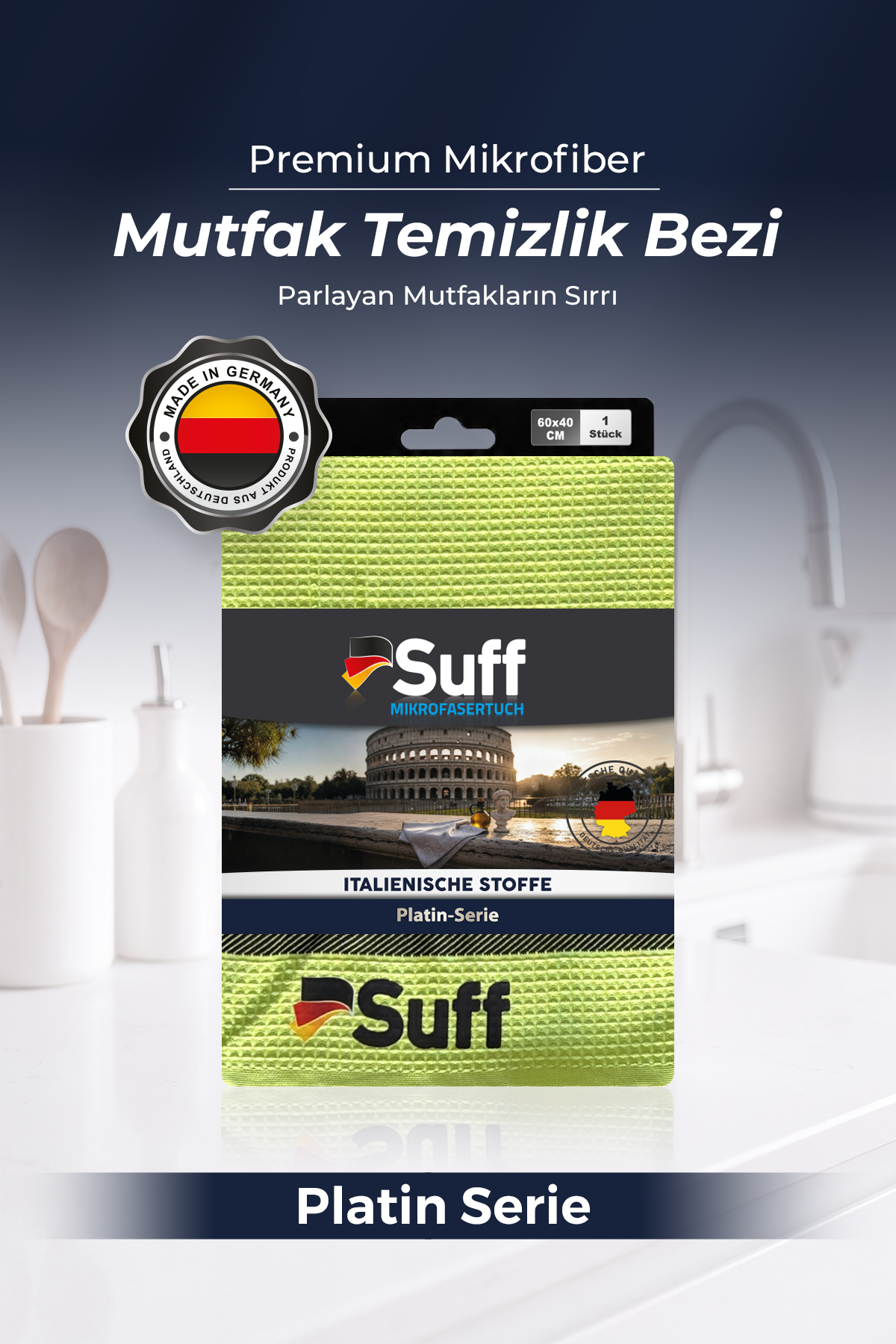 Suff Platin Mikrofiber Mutfak Bezi 60x40 cm