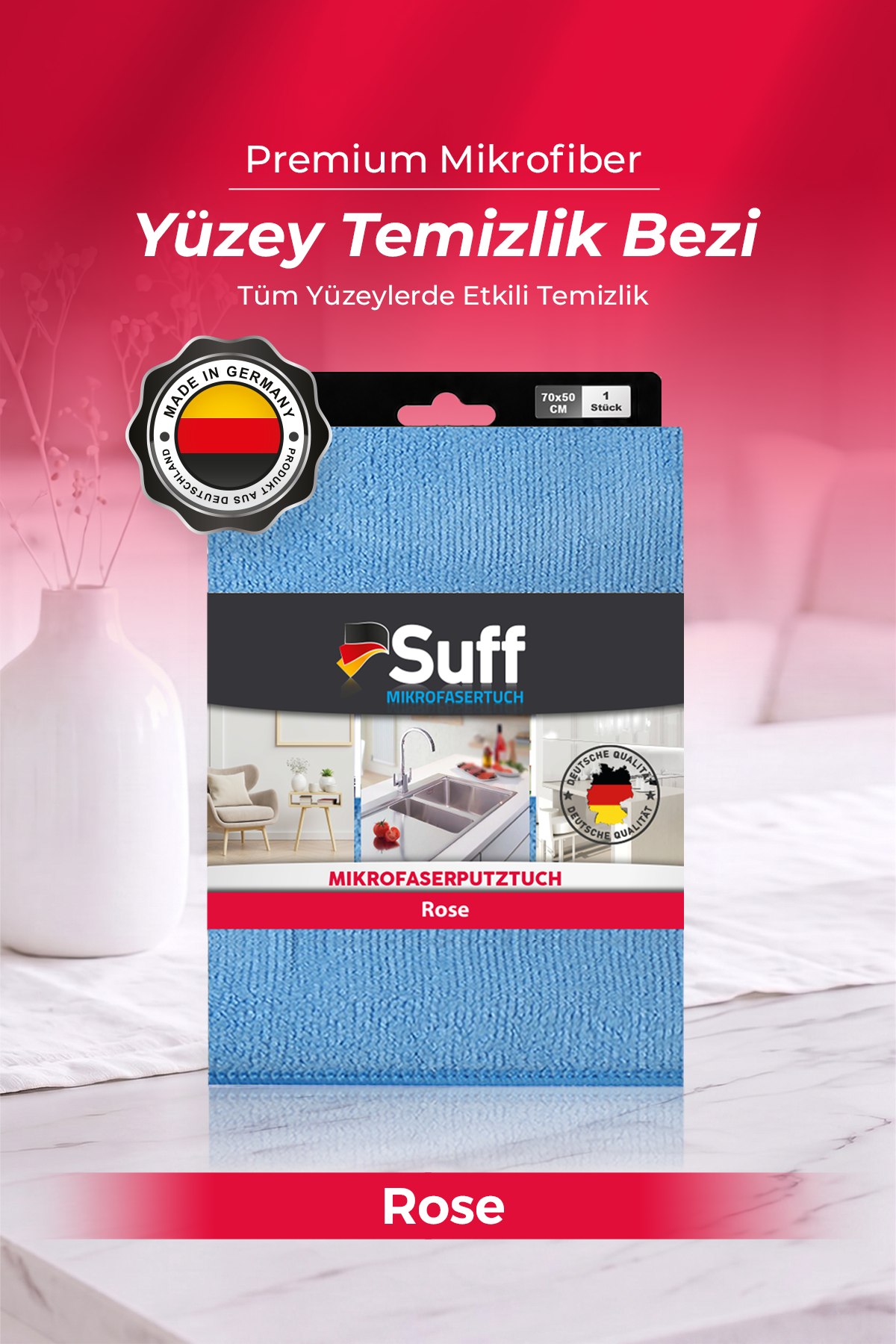 Suff Rose Yüzey Bezi  70x50