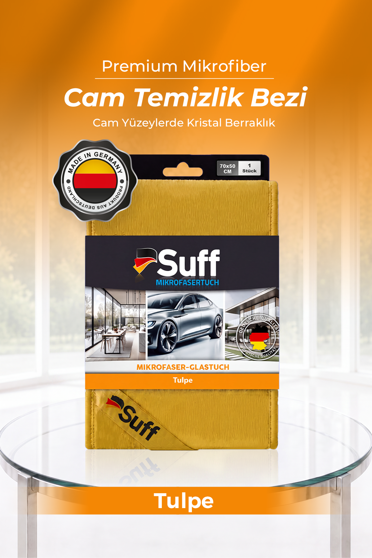 Suff Tulpe Cam Temizleme Bezi 70x50