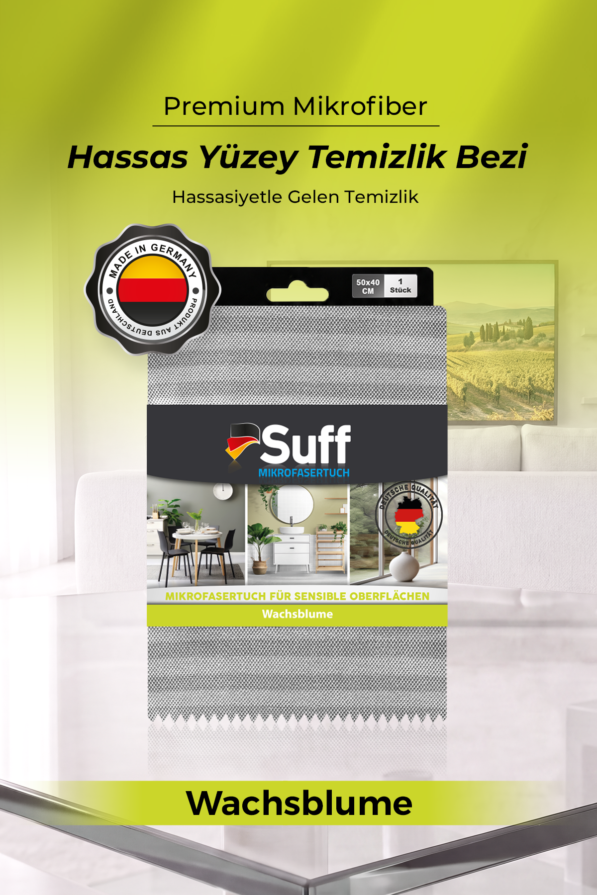 Suff Wachsblume Hassas Yüzey Bezi  50x40 